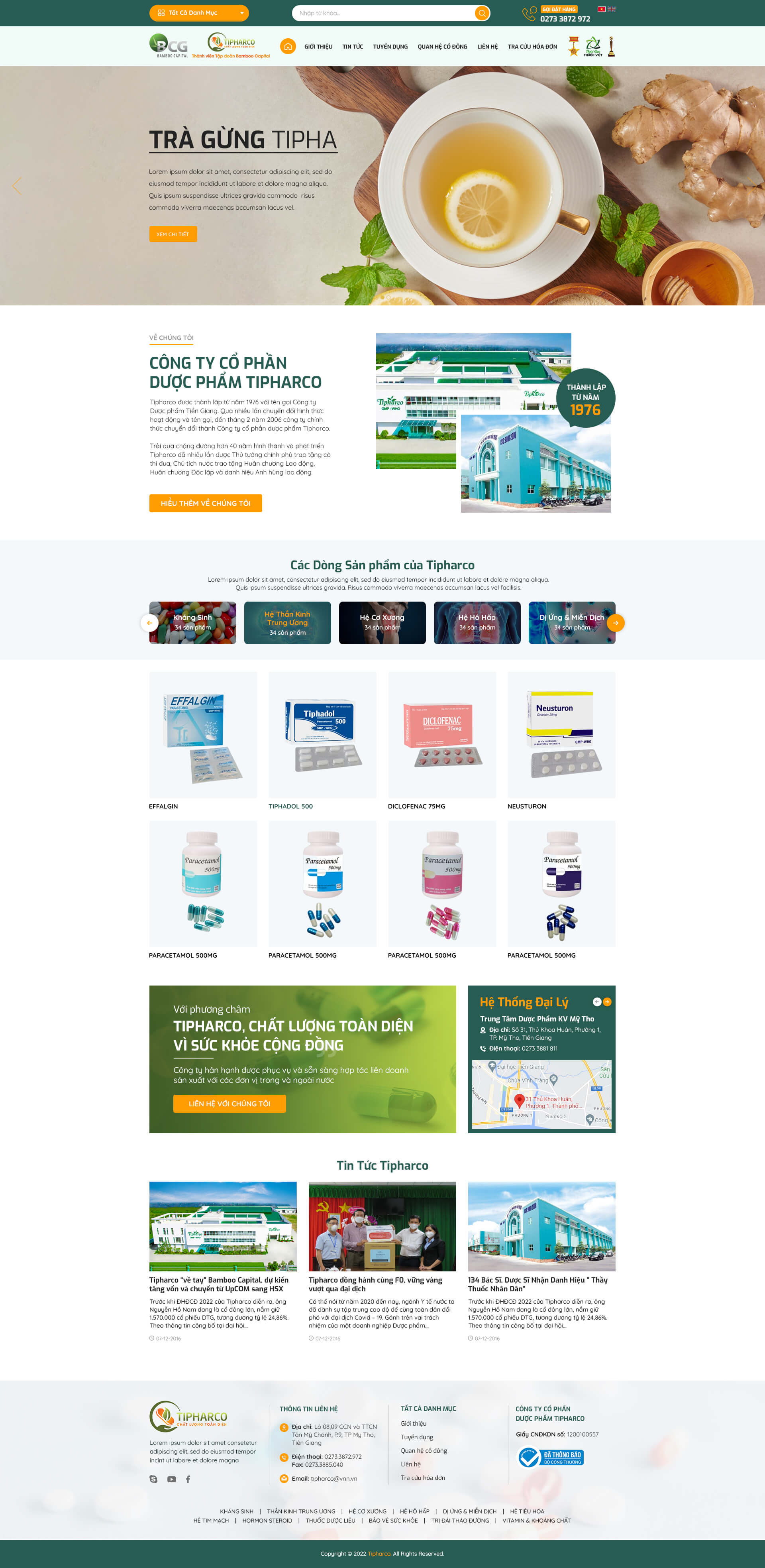 FoxwebsitePro Dự án Tipharco